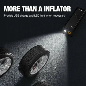 ضاغط هواء كهربائي منفاخ GOOLOO للسيارة - منفاخ إطارات محمول مع مصباح LED - 150PSI ملحقات السيارات