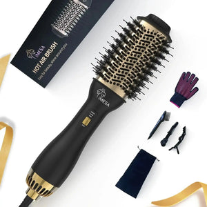 فرشاة هواء ساخن بخطوة واحدة لتجفيف وتجعيد وفرد الشعر احترافية متعددة الوظائف KinseiBeauty مشط الهواء الساخن ثلاثي مستودع السعودية اجهزة تصفيف الشعر