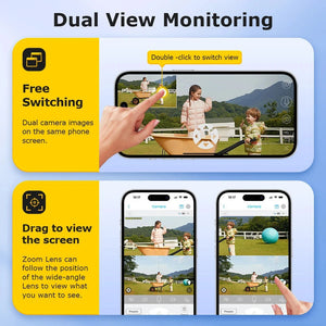 كاميرا مراقبة يو بوكس Ubox بطاقة شمسية 60X زوم 12MP 4G بشريحة بيانات 6K كاميرتين بطارية 10500mAh تتبع حركة بشري sweety1 كاميرات مراقبة