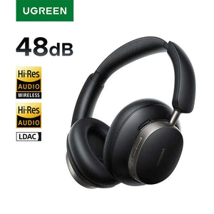 UGREEN Studio Pro 48dB ANC يوجرين سماعات رأس لاسلكية فوق الأذن سماعات بلوتوث إلغاء الضوضاء النشطة للألعاب و الأفلام بذكاء الصناعي وقت اللعب 120 ساعة سماعات