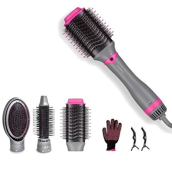 كينساي بيوتي فرشاة هواء ساخن 4 في 1 بأيونات سالبة 1200 واط مع 4 رؤوس فرش قابلة للتبديل