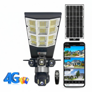 كاميرا إنارة شارع بالطاقة الشمسية 4G - 15MP زووم 10X ثلاث عدسات تتبع حركي مقاومة للماء - Solar Street Light Camera sweety1 كاميرات مراقبة