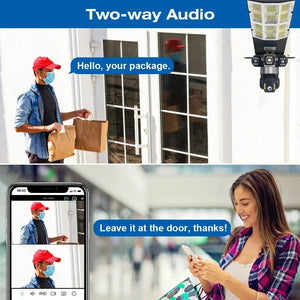 كاميرا إنارة شارع بالطاقة الشمسية 4G - 15MP زووم 10X ثلاث عدسات تتبع حركي مقاومة للماء - Solar Street Light Camera sweety1 كاميرات مراقبة