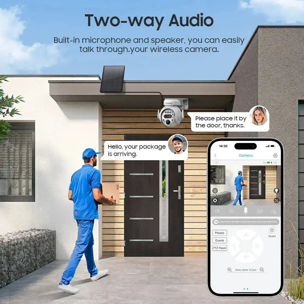 كاميرات مراقبة بالطاقة الشمسية 4K 8MP 4G زوم 12x خارجية 360 درجة كاشف الاجسام ايبي مع جرس انذار تحدث ثنائي الاتجاه رؤية ليلية بشريحة بيانات كاميرا طاقة شمسية