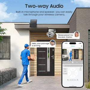 كاميرات مراقبة بالطاقة الشمسية 4K 8MP 4G زوم 12x خارجية 360 درجة كاشف الاجسام ايبي مع جرس انذار تحدث ثنائي الاتجاه رؤية ليلية بشريحة بيانات كاميرا طاقة شمسية