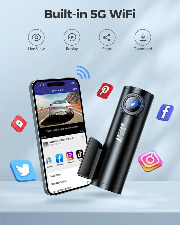 كاميرا داش كام ازدوم AZDOME M300S 4K أمامية وخلفية، واي فاي GPS 5.8G للسيارات، بطاقة ذاكرة سعة 64 جيجابايت مجانية، تحكم صوتي، رؤية ليلية كاميرا داش كام ازدوم AZDOME M300S 4K أمامية وخلفية، واي فاي GPS 5.8G للسيارات، بطاقة ذاكرة سعة 64 جيجابايت مجانية، تحكم صوتي، رؤية ليلية sweety1   sweety1 