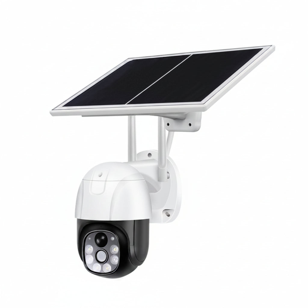 V380 Pro كاميرا مراقبة خارجية بطاقة الشمسية 4G بدقة رؤية ليلية  PTZ لاسلكية واي فاي | V380 Solar 4G PTZ Security Camera 2MP Color Night Vision