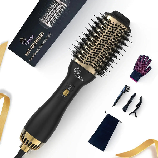 فرشاة هواء ساخن بخطوة واحدة لتجفيف وتجعيد وفرد الشعر احترافية متعددة الوظائف KinseiBeauty