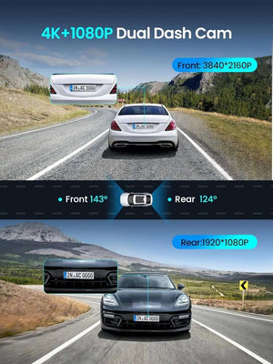 داش كام DDPAI Z50 Pro أمامية وخلفية 4K واي فاي 5G GPS شاشة IPS رؤية ليلية AI مراقبة 48 ساعة ADAS داش كام