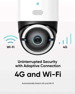 كاميرا مراقبة يوفي eufy Security 4G LTE S330 4K بالطاقة الشمسية خارجية مع الدوران والإمالة اتصال ثنائي 4G وWi-Fi تتبع بالذكاء الاصطناعي مع شريحة بيانات وذاكرة SD كاميرا طاقة شمسي  افضل أحسن أرخص عروض مجانا 