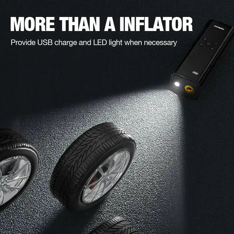 ضاغط هواء كهربائي منفاخ GOOLOO للسيارة - منفاخ إطارات محمول مع مصباح LED - 150PSI ملحقات السيارات