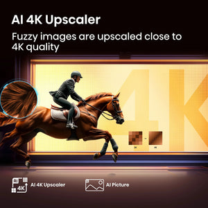تلفزيون هايسنس Q6 QLED 4K - 55/65/75 بوصة - بذكاء الاصطناعي دولبي فيوجن Dolby Vision Atmos - AI Upscaler - تحكم صوتي تلفزيونات وشاشات