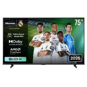 تلفزيون هايسنس Q7 QLED 4K للألعاب 144Hz - 55/65/75 كيو اوليد بوصة بذكاء الاصطناعي دولبي فيجون - Dolby Vision Atmos - AI Picture Q7Q 75inch 3-5 ايام تلفزيونات وشاشات