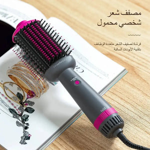 فرشاة هواء ساخن مزدوجة الغرض لفرد الشعر سيراميك مضادة للكي متعددة الوظائف اجهزة تصفيف الشعر
