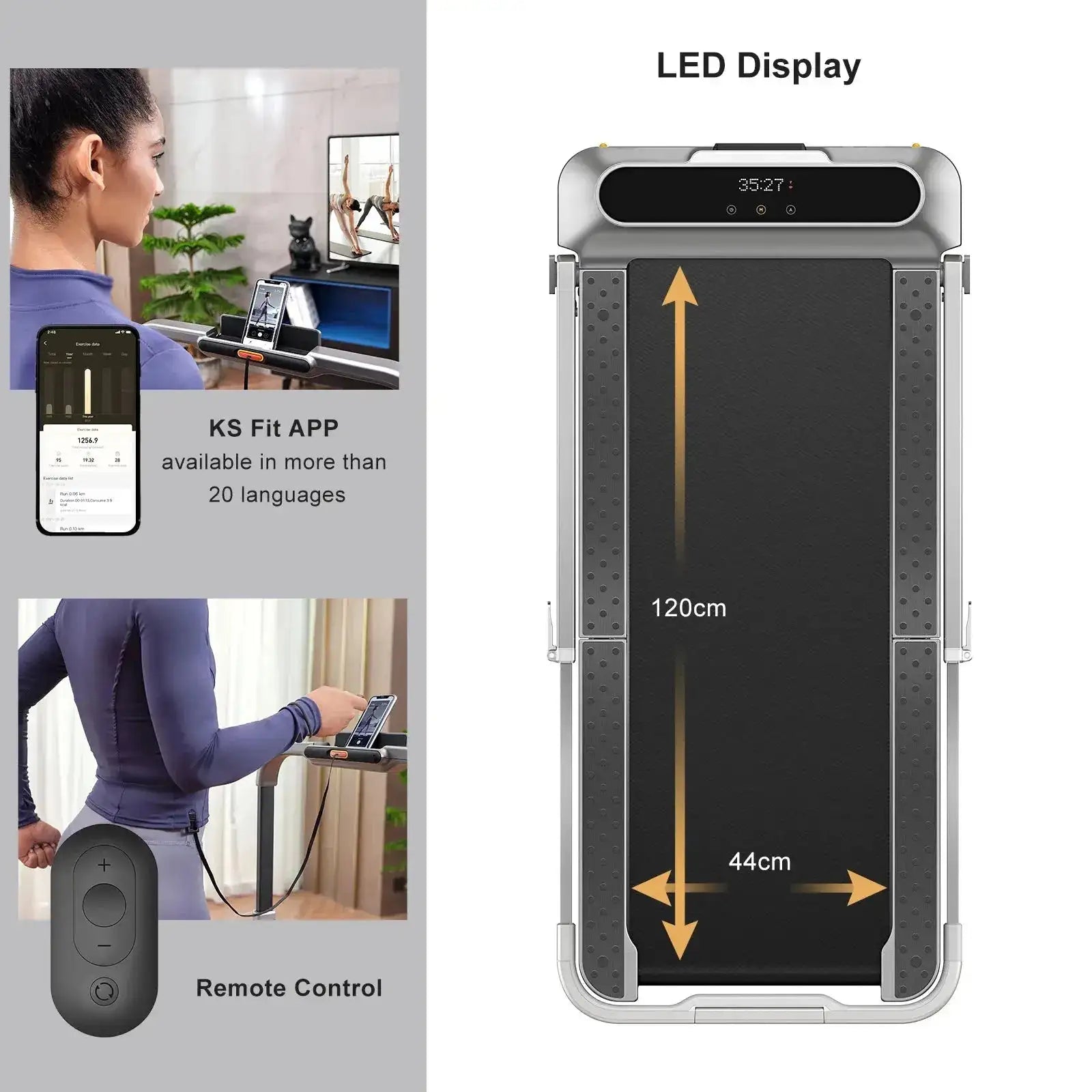 جهاز مشي قابل للطي WalkingPad R2 - 12 كم/ساعة - 2 في 1 للمشي والجري - تحت المكتب أجهزة رياضية