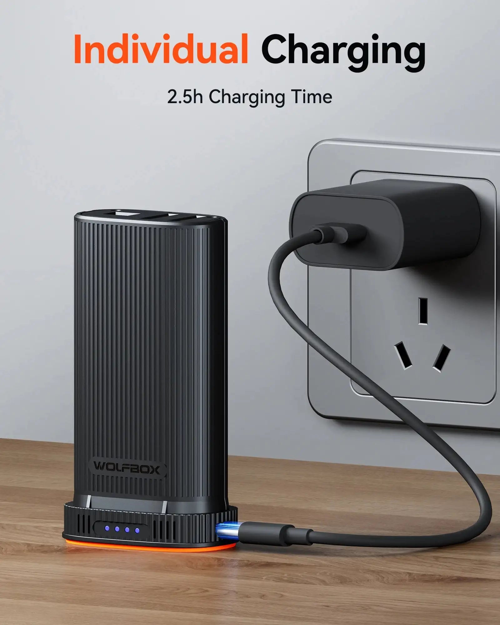 بطارية ليثيوم أيون الذيب WOLFBOX MF200 قابلة للشحن - 22.2 واط ساعة 7.4 فولت، بطارية احتياطية قابلة للإزالة للأجهزة الإلكترونية (البطارية فقط بدون شاحن) sweety1 بطاريات وملحقات الطاقة
